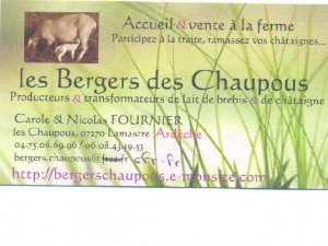 bergers chaupous