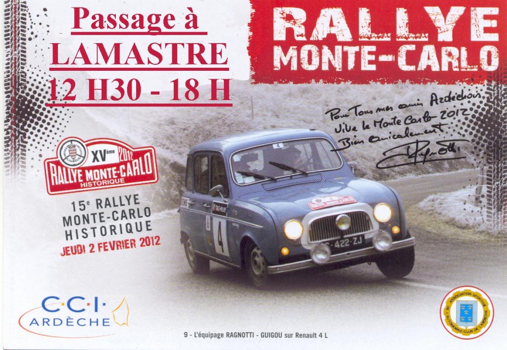 monte carlo historique lamastre