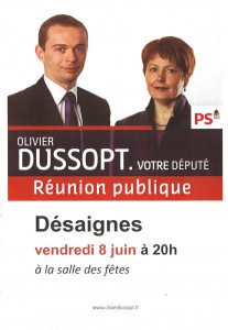 Olivier Dussopt député Desaignes 8 juin