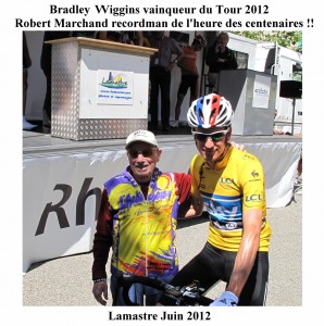 Marchand et Bradley Wiggins recordman heure, vainqueur tour  2012 ,