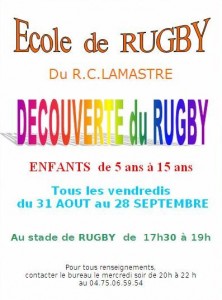 Rugby lamastre découverte 2012