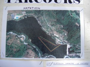natation triathlon  vue avion lac collange