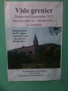 affiche brocante macheville lamastre 2012