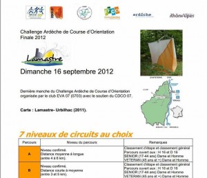 finale course orientation ardeche  lamastre