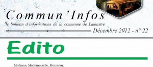edito commun infos commune lamastre décembre 2012