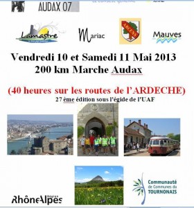 audax ardeche mai 2013 UAF