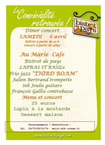 marie cafe concert third roam 6 avril