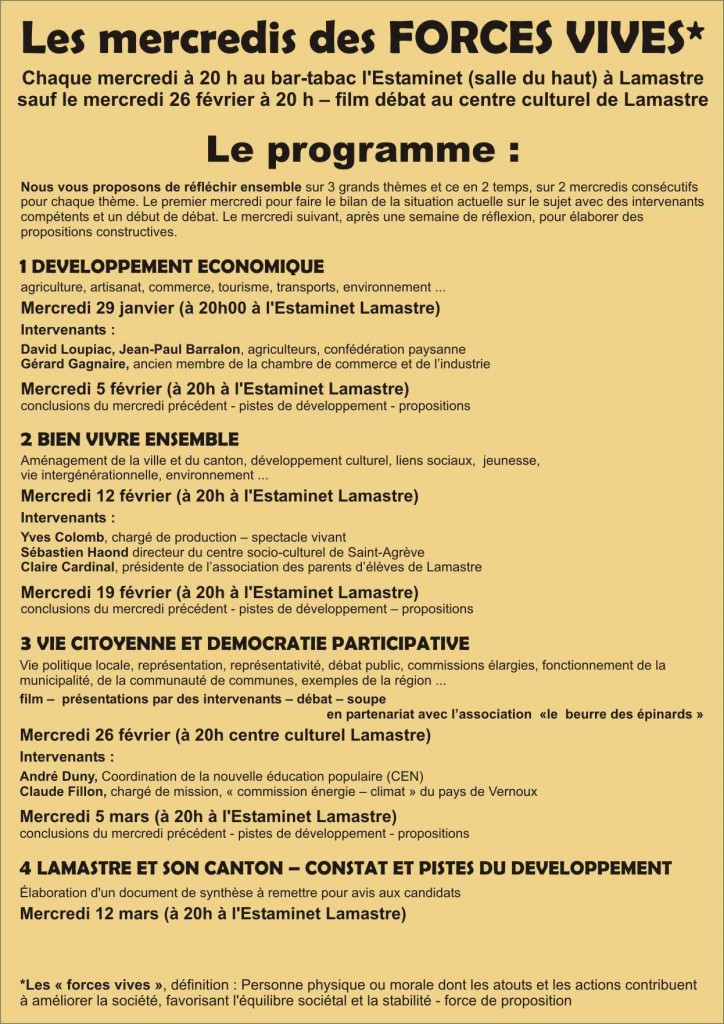 initiatives citoyennes Forces vives lamastre 2