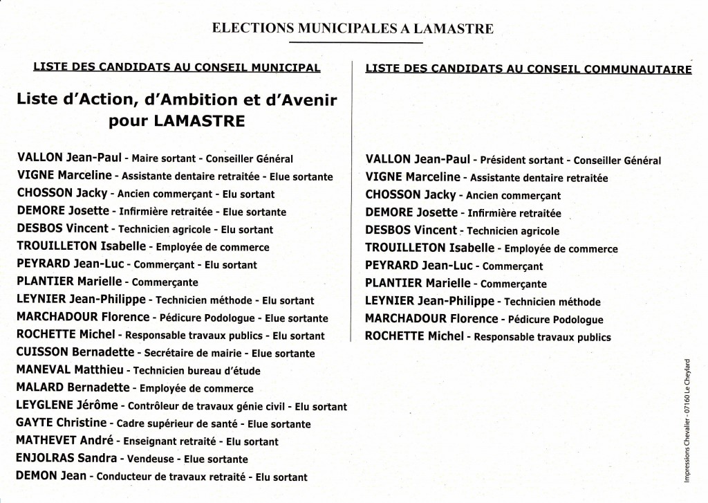 liste vallon lamastre