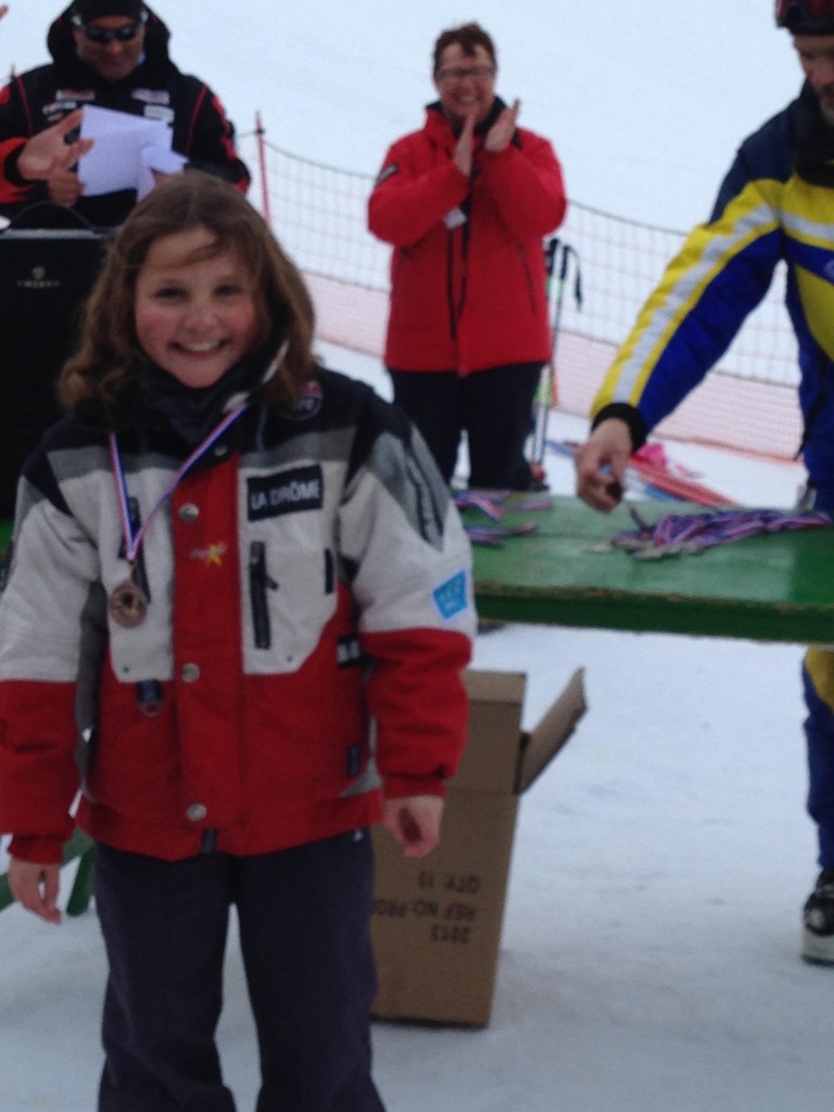 aurore bouquet  3 ieme championnat ski drome 2014