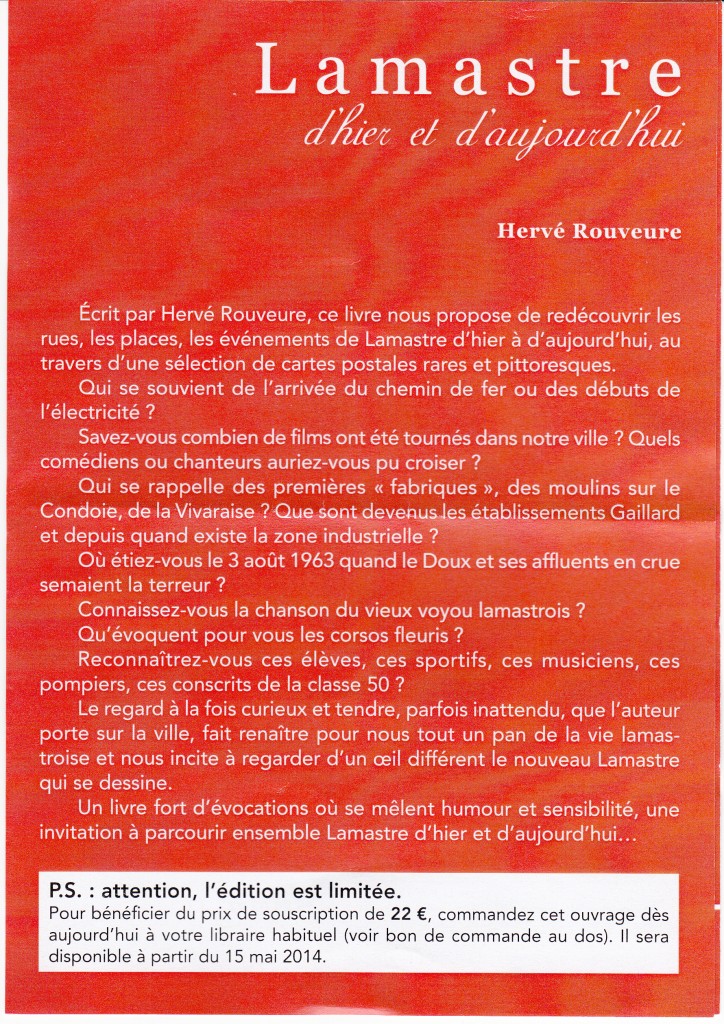 lamastre d'hier et d'aujourd'hui herve rouveure présentation