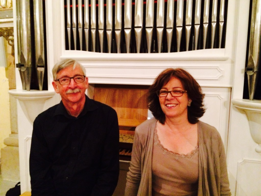 Pierre-André Bovey, professeur de flûte et Catherine Babel, professeure d'orgue