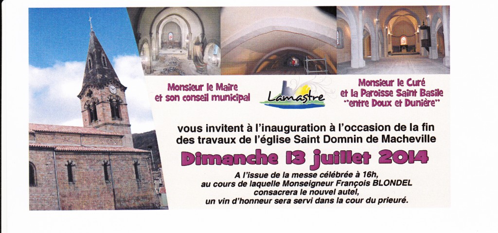 inauguration eglise macheville