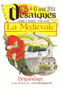 medievale desaignes 2014 carte postale