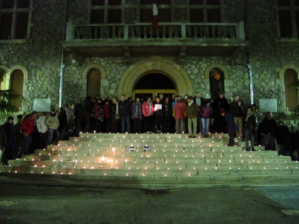 rassemblement charlie hebdo lamastre