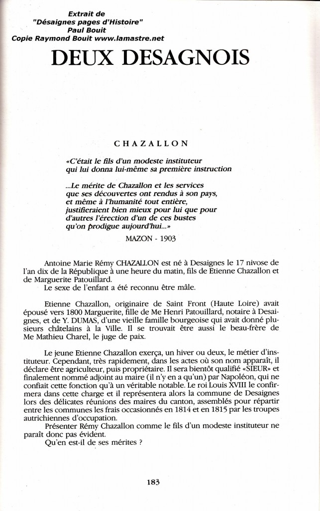 remy chazallon page d'histoire desaignes paul Bouit 1 rb