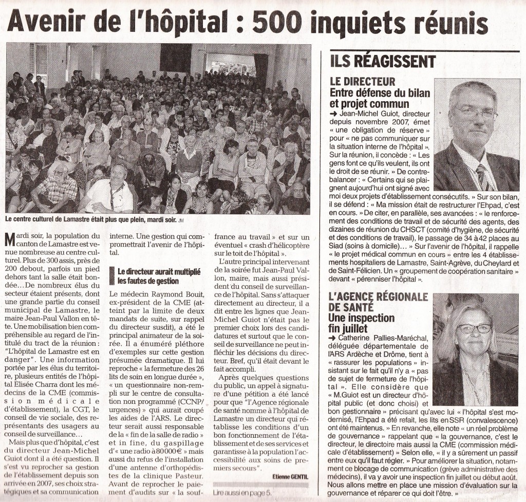 Dauphine libere 25 juin page 16 hopital lamastre f