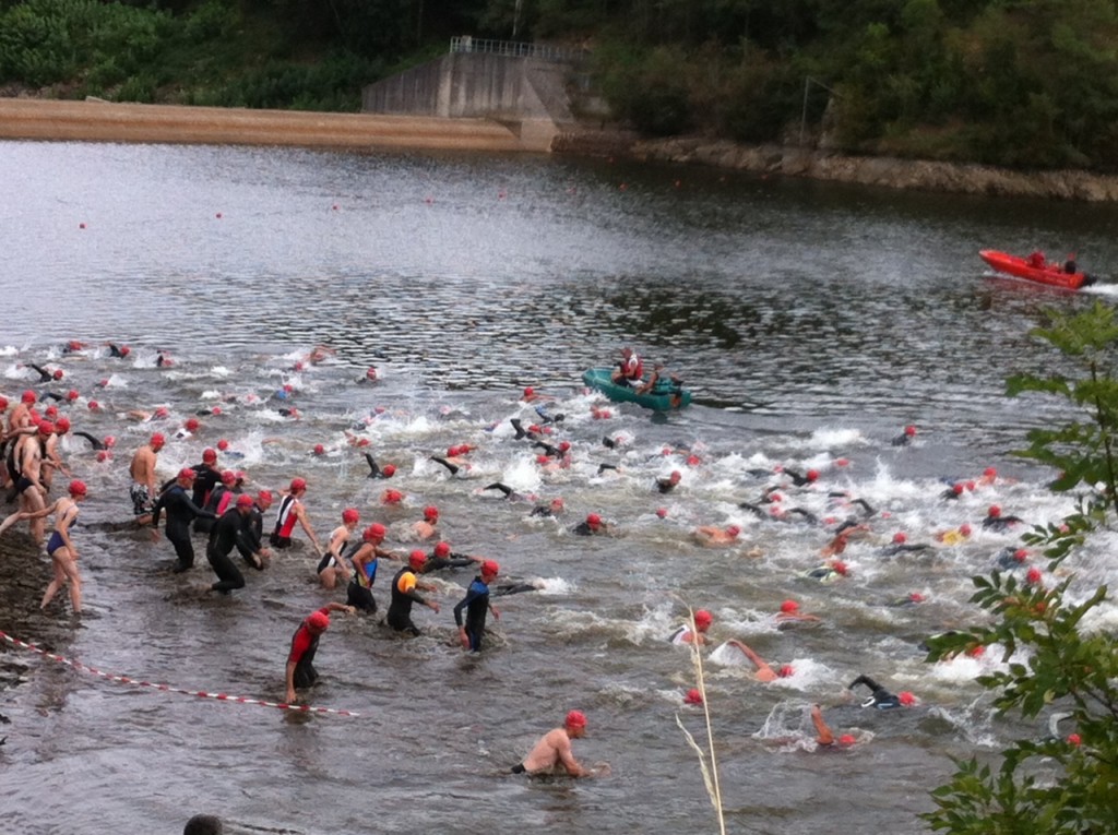 depart triathlon 2015 lac collanges le cheylard