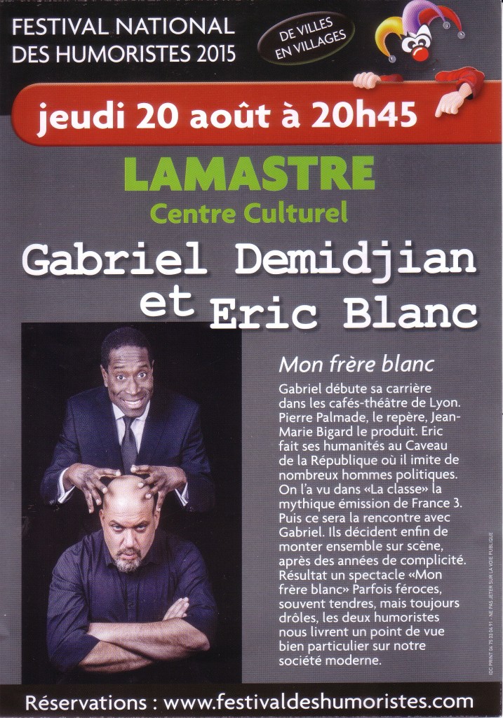 eric blanc et gabriel demidjian lamastre humoristes