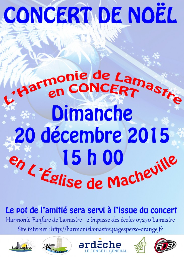 Harmonie Fanfare Lamastre - Concert Noel 2015 (Logos)