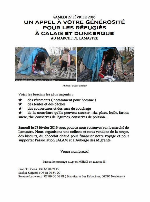 JUNGLE de Calais lamastre f