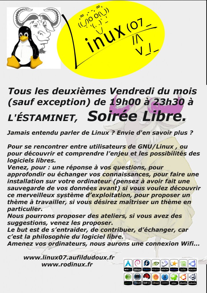 soirée linux libre lamastre