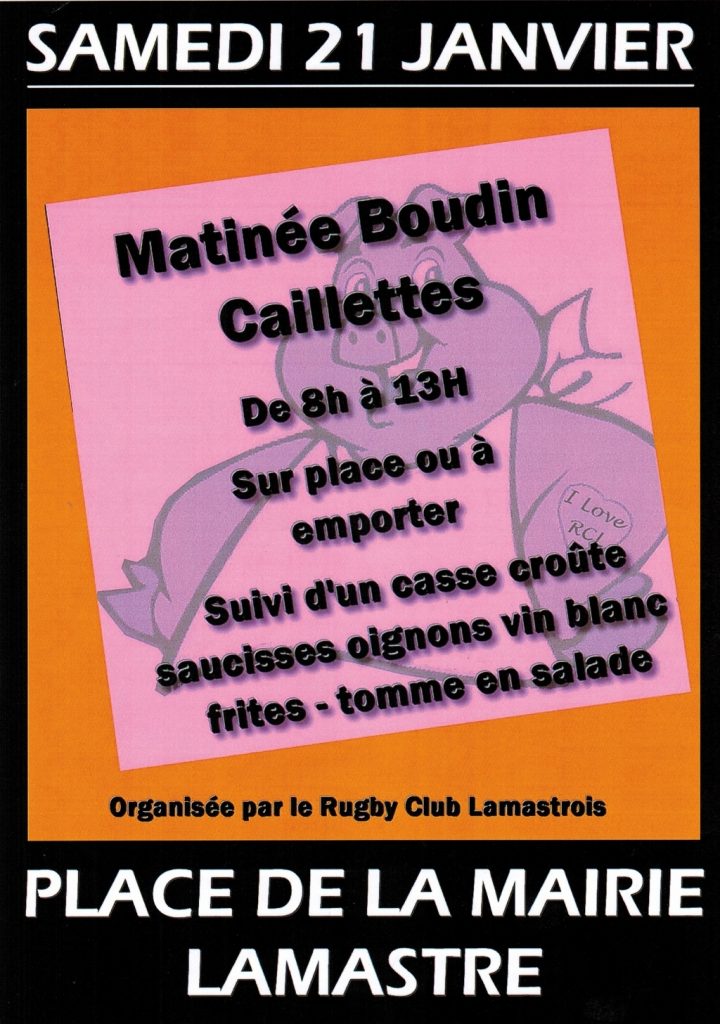boudin caillette rugby lamastre 2017