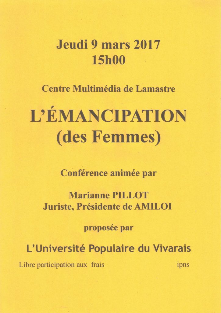 emancipation des femmes lamastre