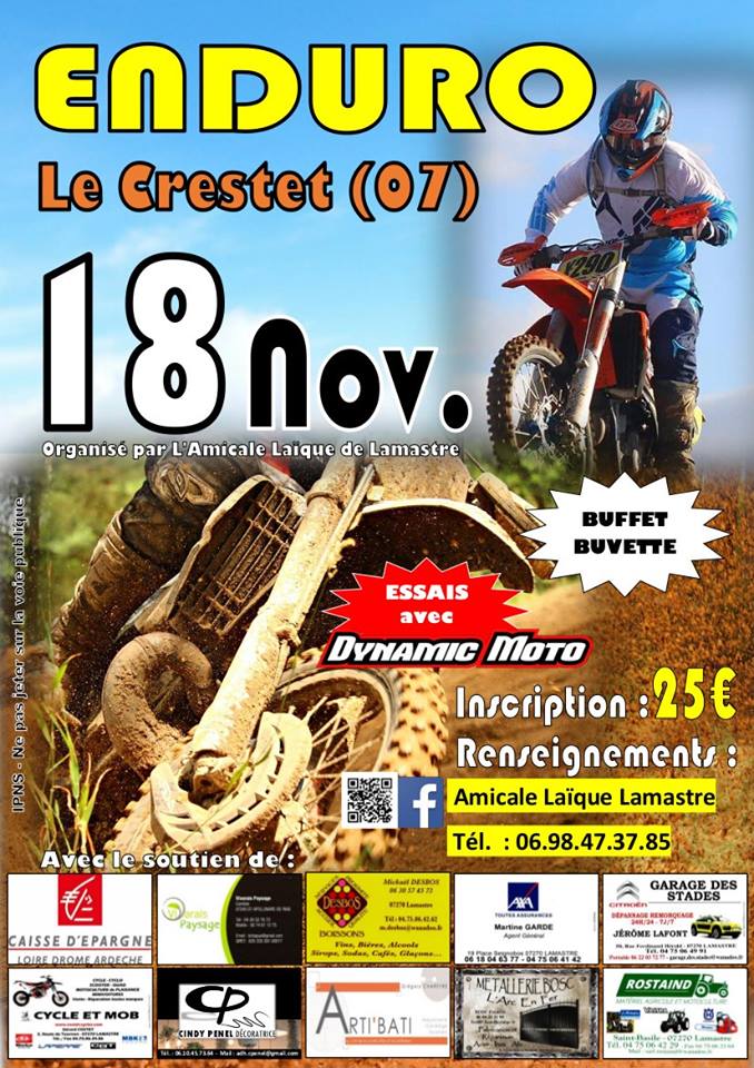 enduro moto le crestet lamastre