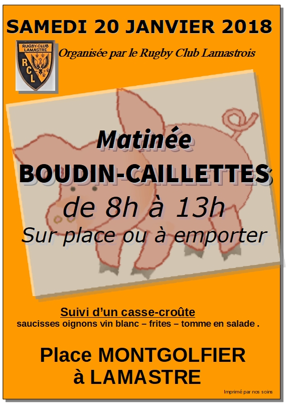 boudin caillettes 2018 rugby lamastre