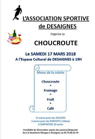 choucroute desaignes association sportive 2018