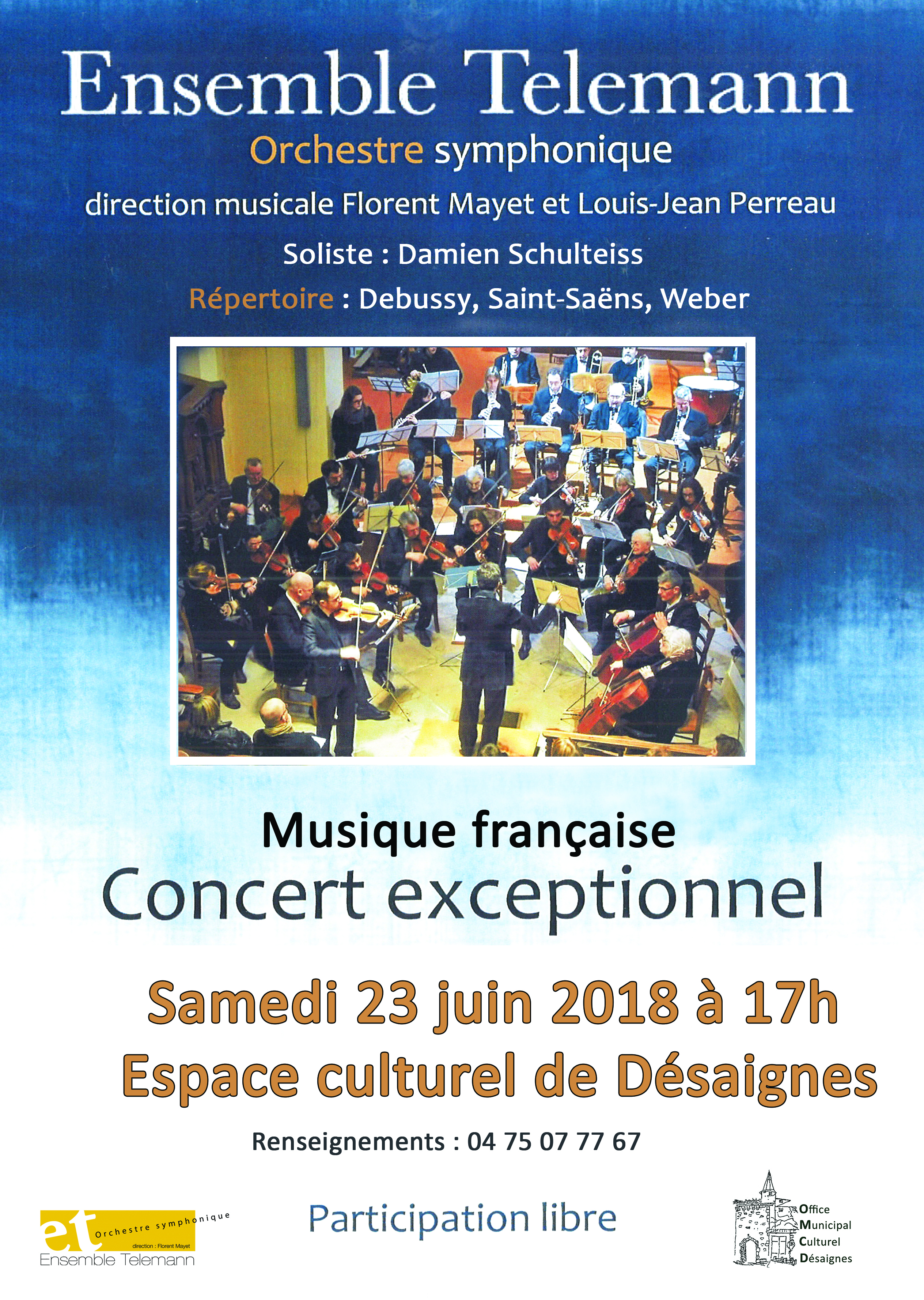 Affiche Telemann desaignes fête musique 2018