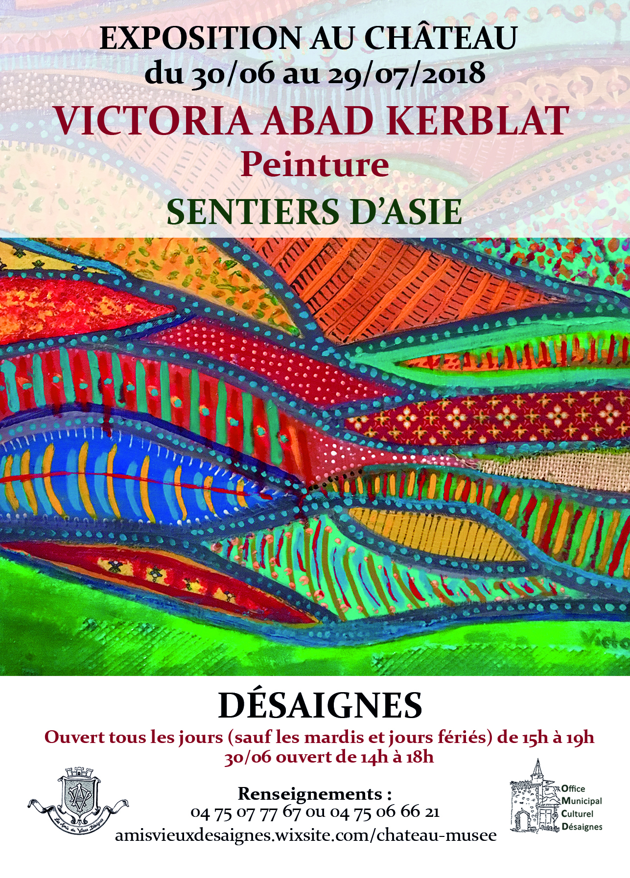 Vicky abad kerblat peinture sentier asie desaignes 2018