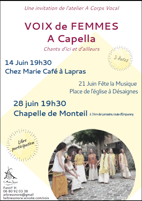 voix de femme a capella marie café