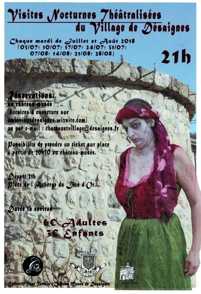 visites nocturnes desaignes 2018 theatralisées