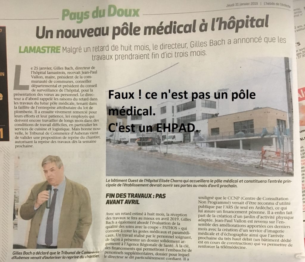 hopital hebdo ardeche voeux titre erroné expliqué