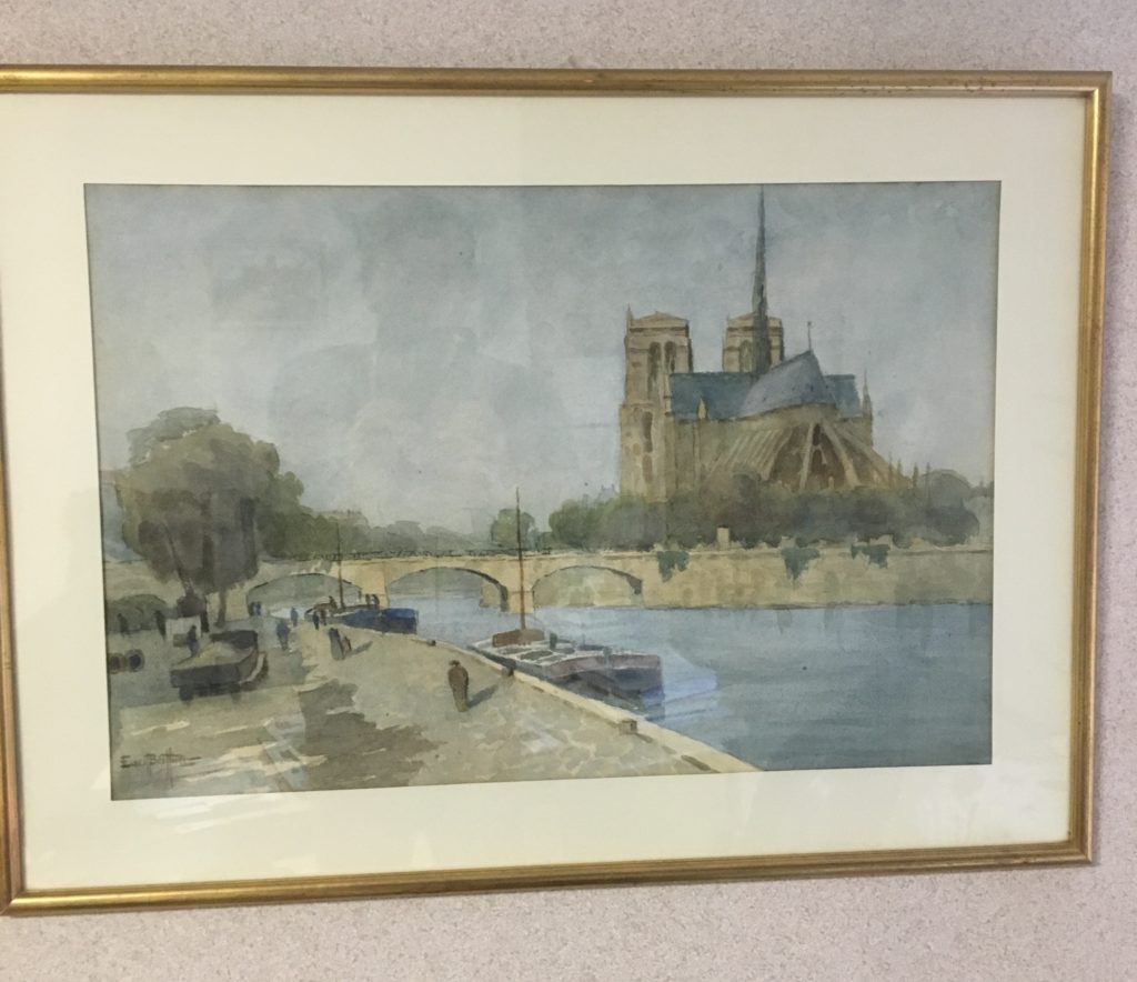 ernest berthier notre dame de paris lamastre AQUARELLE F