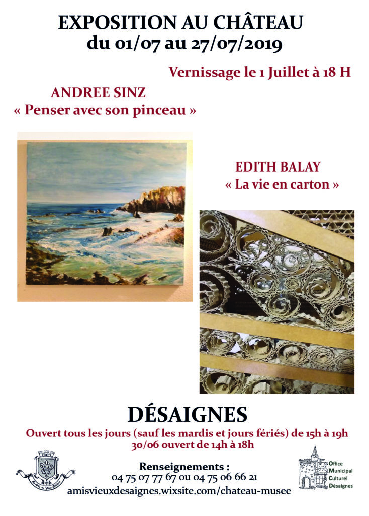 expo andre sinz & balay juillet 2019