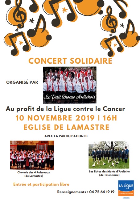 concert lutte contre cancer lamastre