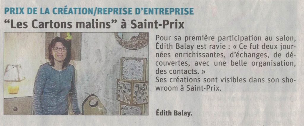 salon artisanat commerce lamastre trophée creation edith balay cartons malins