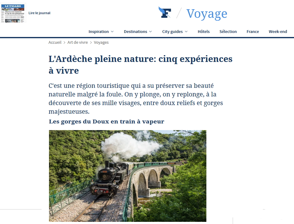vacances découverte Lamastre Mastrou Dolce via train ardeche