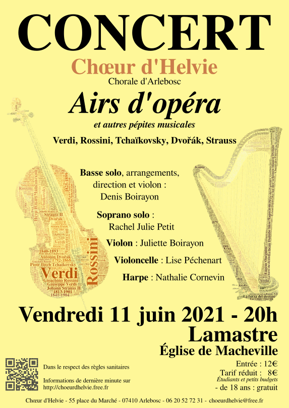 affiche concert choeur d'helvie 11 juin 2021 lamastre