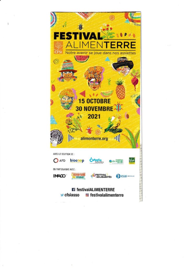 Affiche Festival Alimenterre_ UPVLAMASTRE VERNOUX