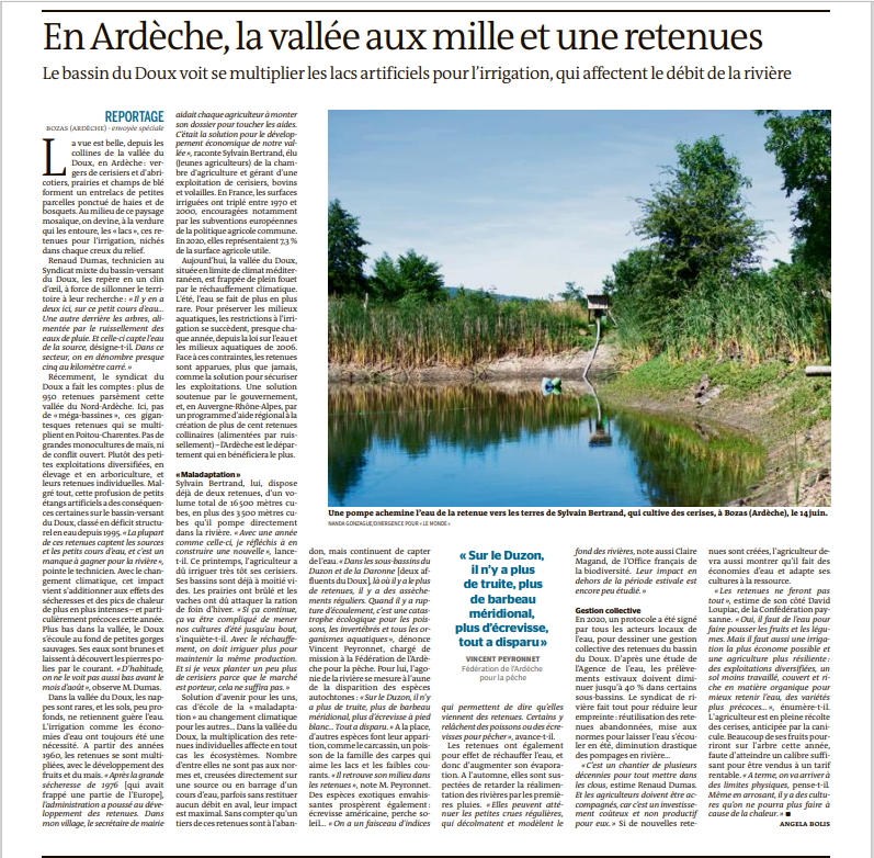 la vallee aux mille et une retenues doux article