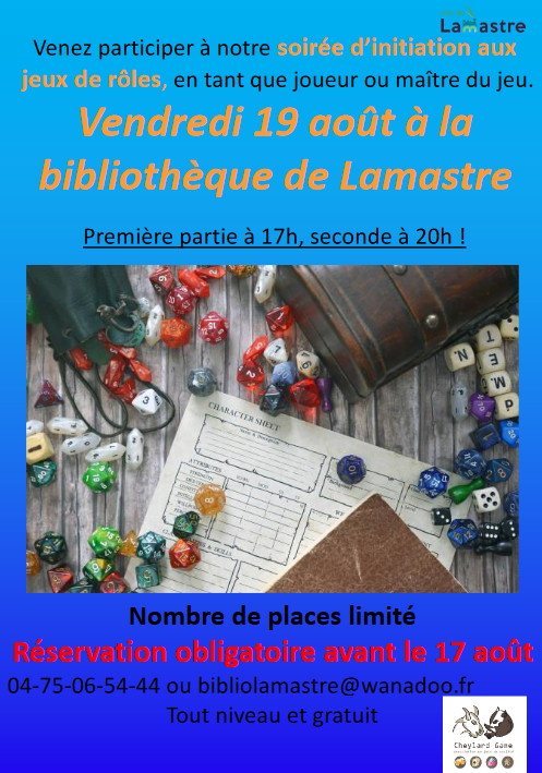 jeu de role bibliotheque lamastre aout