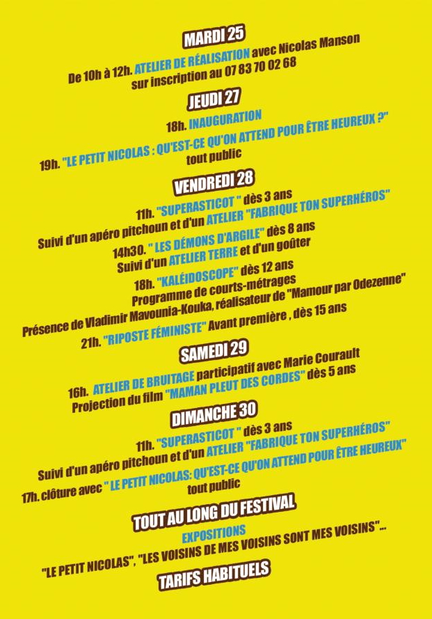 TRACT festival jeune public verso