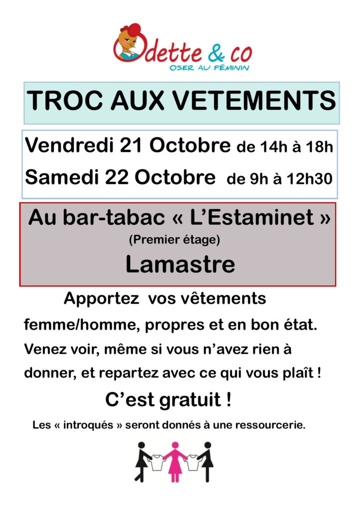 affiche troc aux vetements