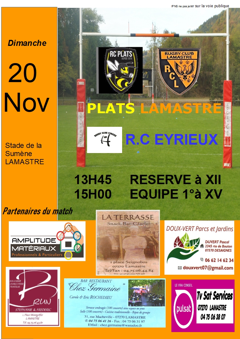 plat lamastre eyrieux 20 NOVEMBRE