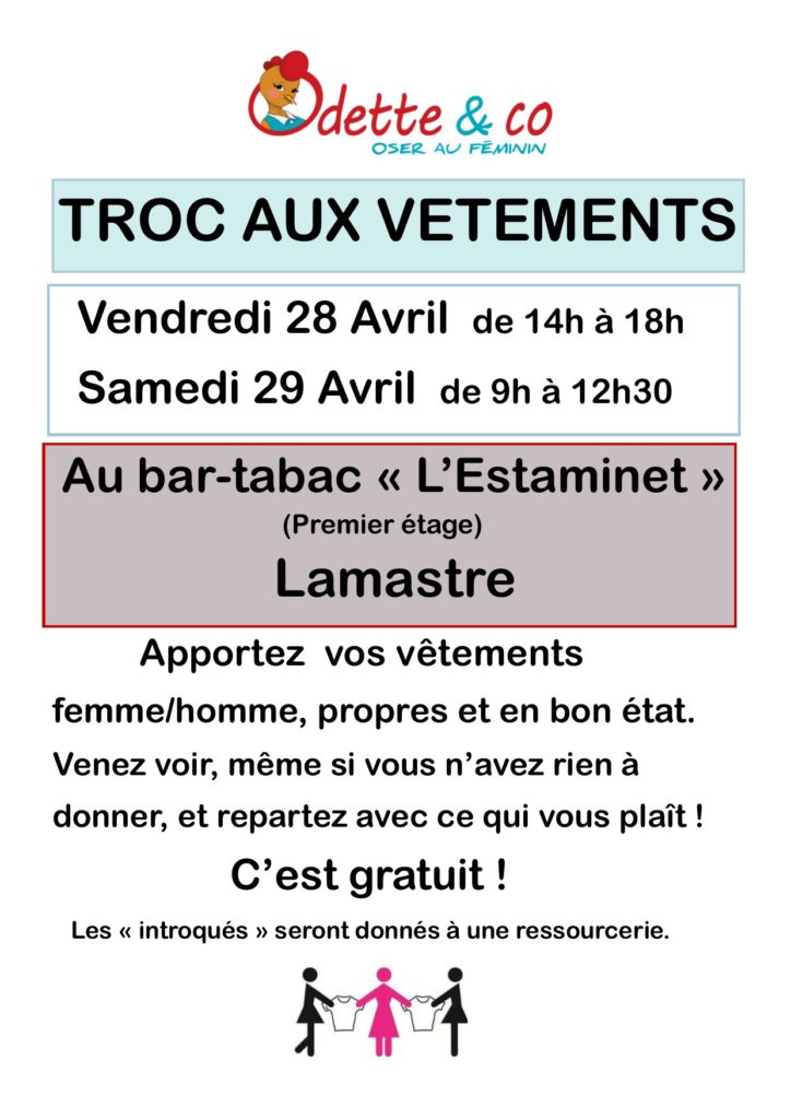 affiche troc aux vetements avril 23