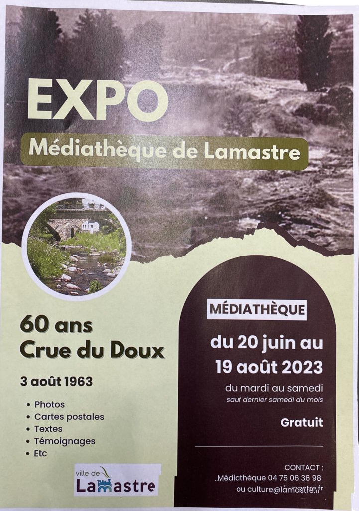 affiche expo crue doux 1963 lamastre f